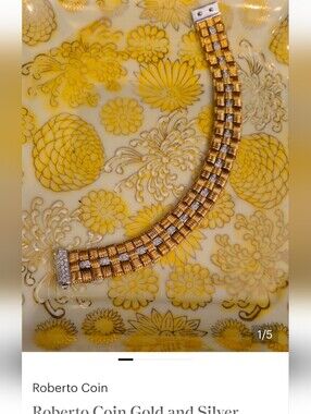 Roberto Coin Gold and Silver Woven Bracelet GIFT FROM MY HUSBAND FOR MY BIRTHDAY